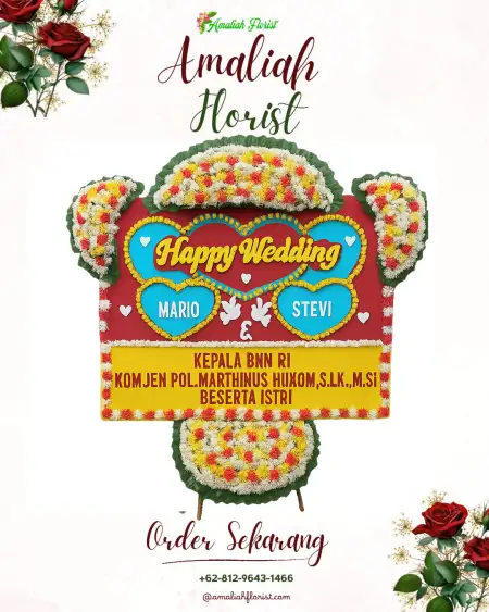Papan Bunga Pernikahan Suruhan Lor